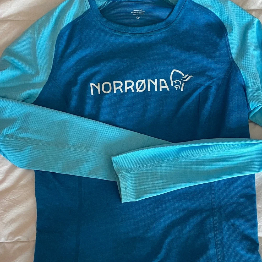 Norrøna Blue/Aqua Long Sleeve Shirt Women Medium - Picture 3 of 7